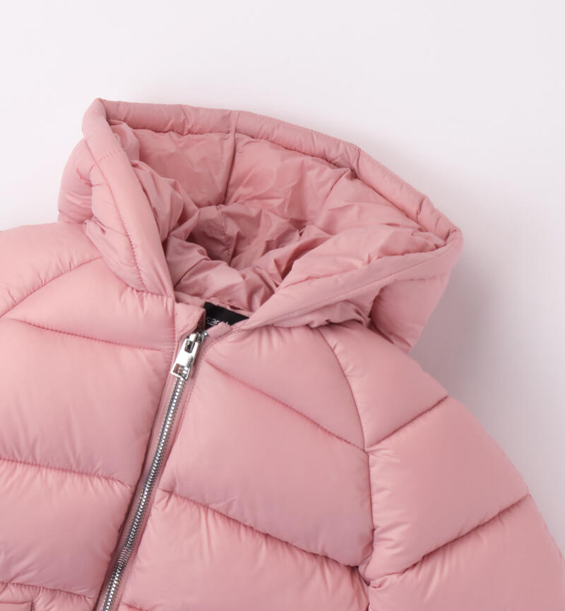 Sarabanda down jacket with pockets for girls from 9 months to 8 years ROSA-3031