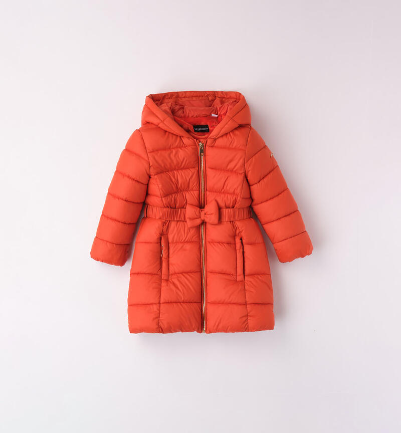 Sarabanda belted down jacket for girls from 9 months to 8 years COCCIO-1948
