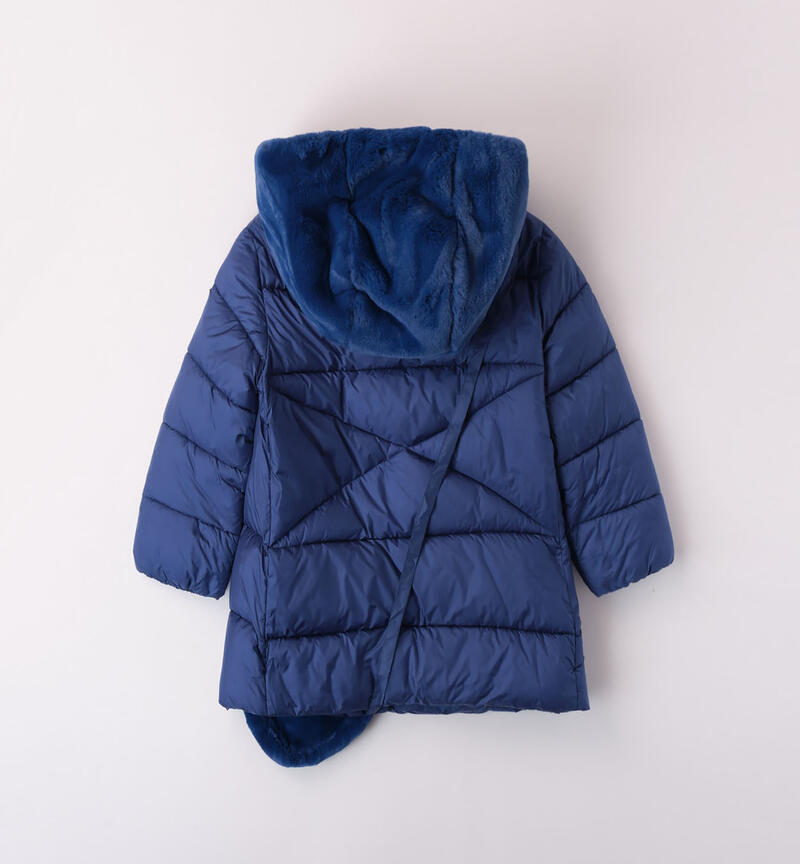 Sarabanda winter down jacket for girls from 3 to 8 years BLU-3766