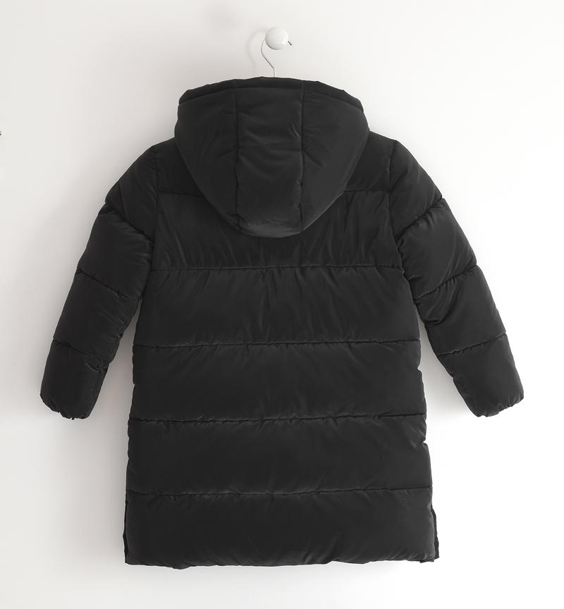 Sarabanda girl's long winter padded jacket from 8 to 16 years NERO-0658