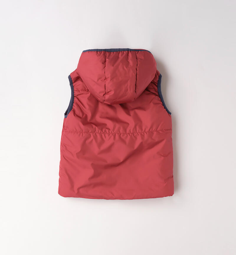 Children's sleeveless down jacket DARK RED -2541