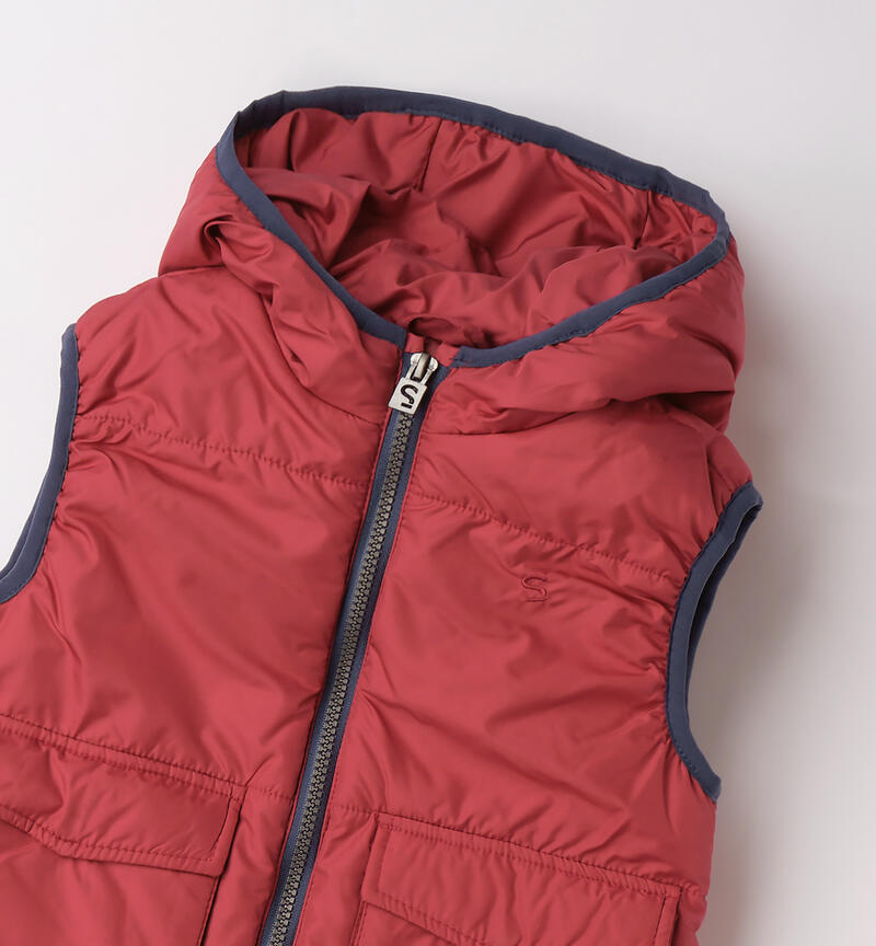 Children's sleeveless down jacket DARK RED -2541