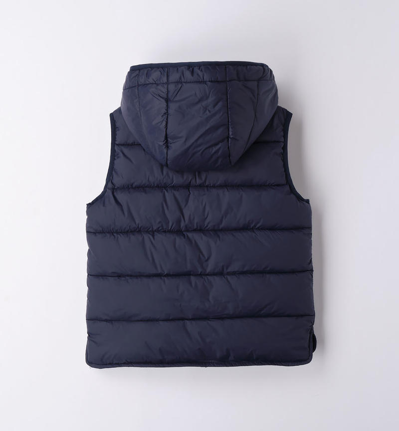 Sarabanda padded gilet for boys from 8 to 16 years NAVY-3854
