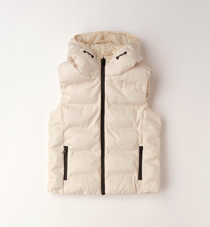 Boy's sleeveless down jacket ECRU'-0432