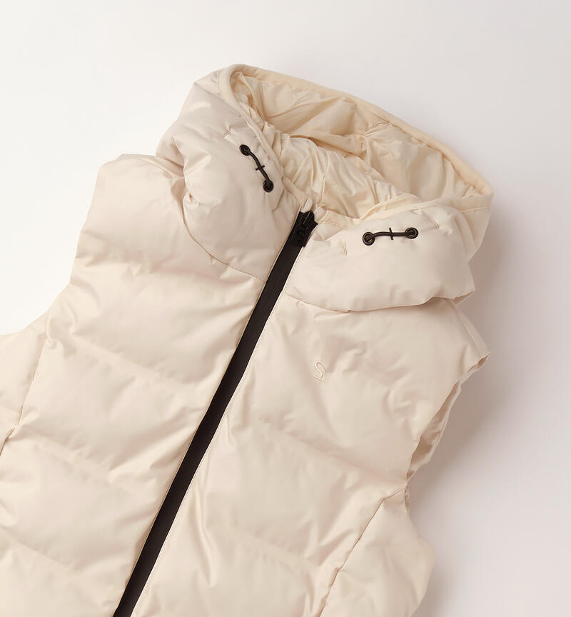 Boy's sleeveless down jacket ECRU'-0432