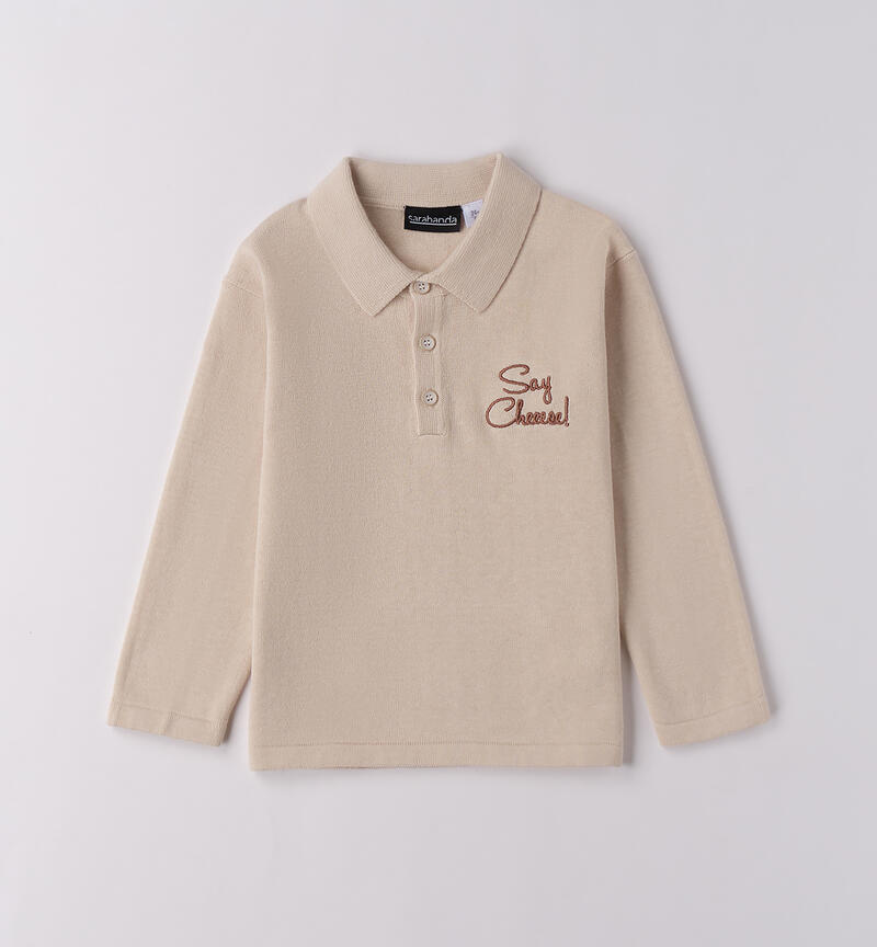 Boy's polo shirt ECRU'-0164