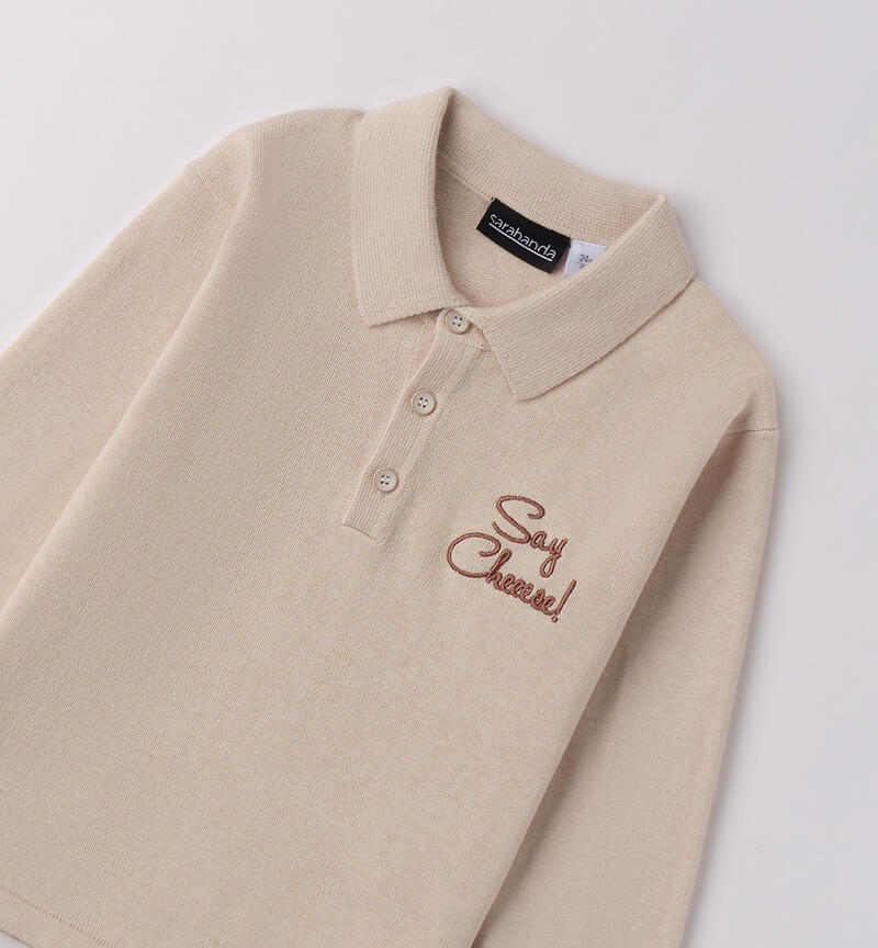 Boy's polo shirt ECRU'-0164