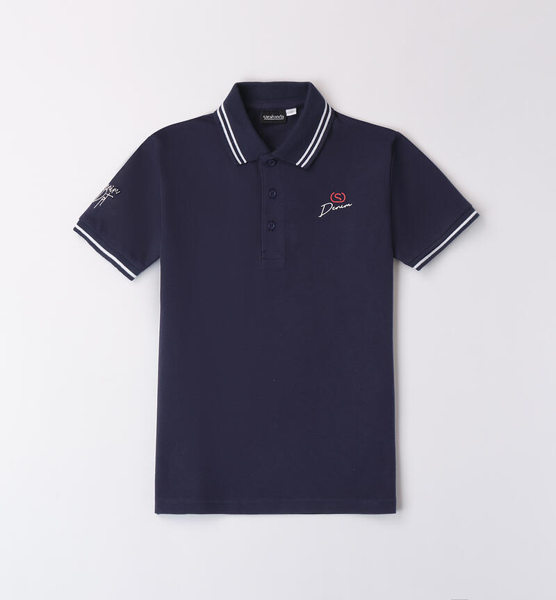 Polo in cotone per ragazzo NAVY-3854