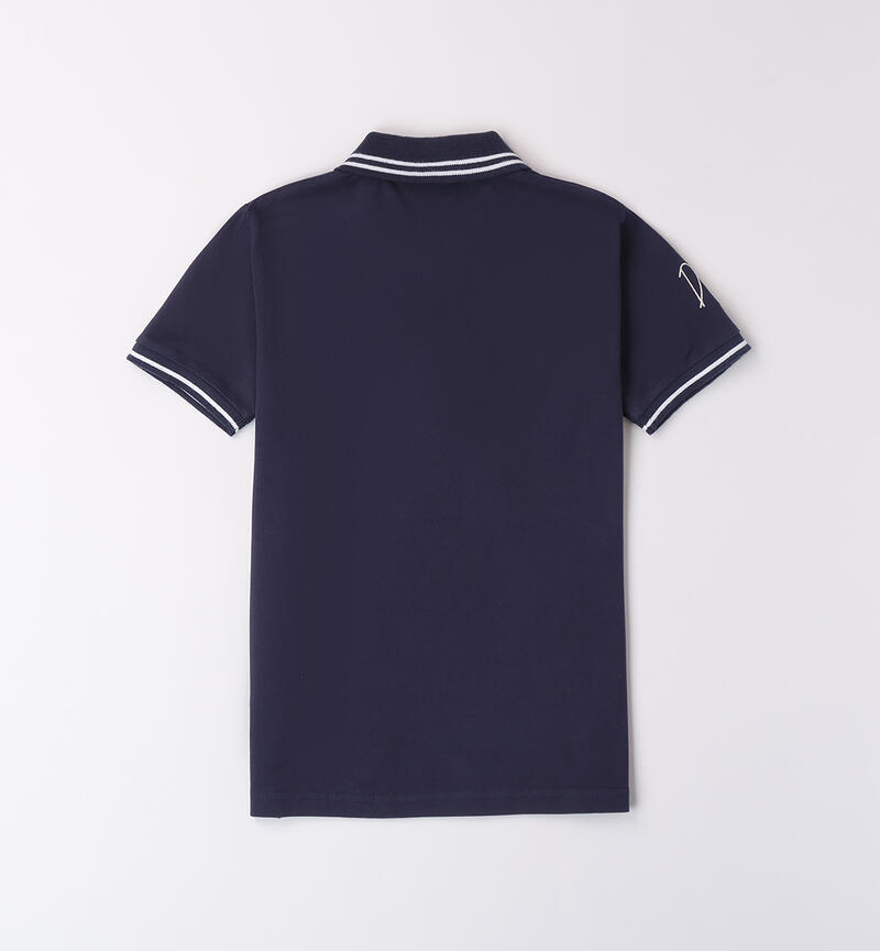 Boys' cotton polo shirt NAVY-3854