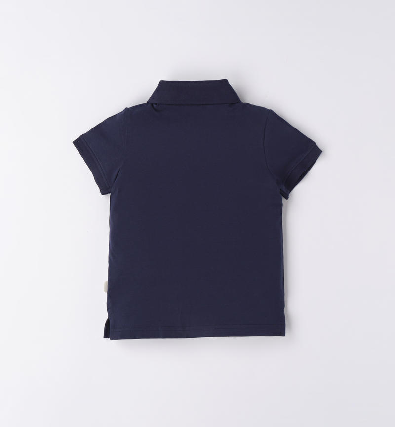 Sarabanda short-sleeved polo shirt for boys from 9 months to 8 years NAVY-3854