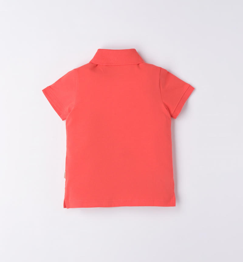 Sarabanda short-sleeved polo shirt for boys from 9 months to 8 years ROSSO-2152