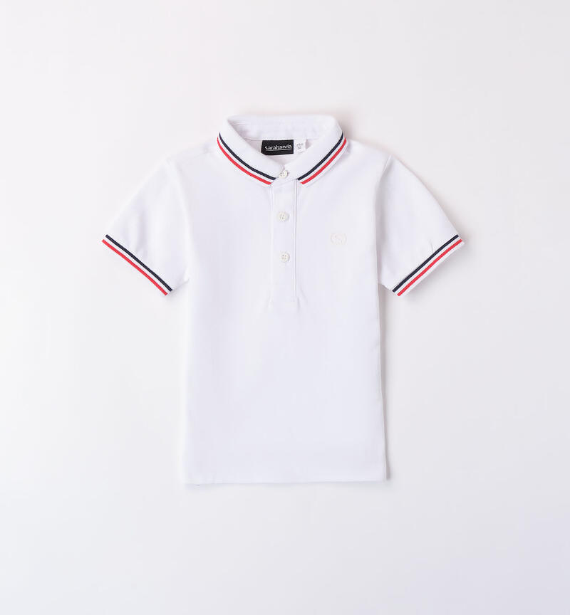 Boys' polo shirt BIANCO-0113