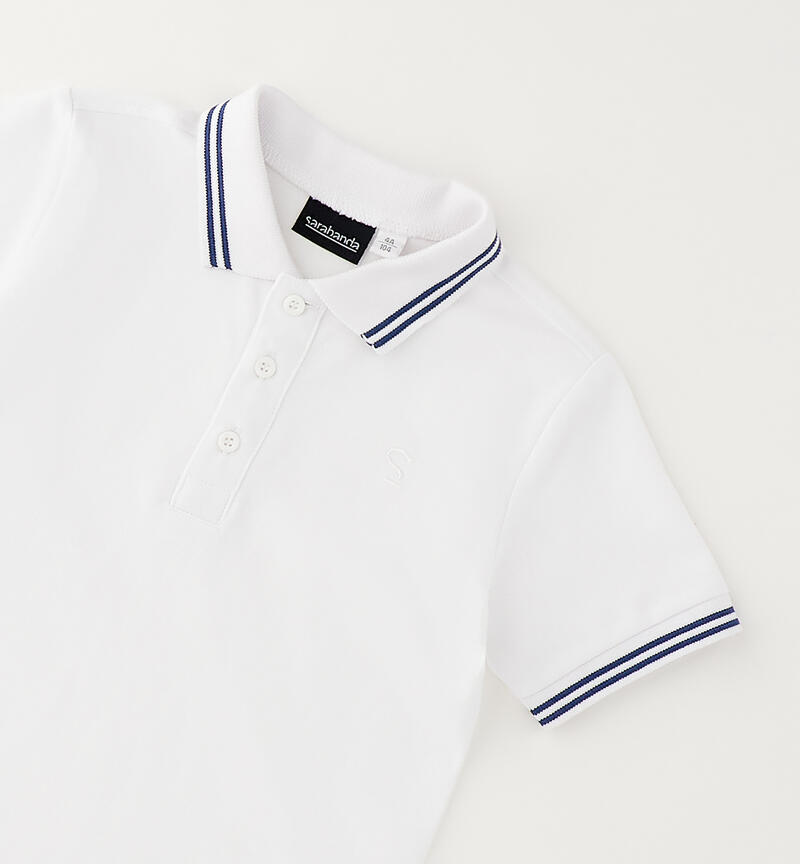 Polo per bambino BIANCO-0113
