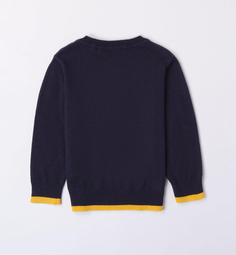 Sarabanda blue pullover for boys from 9 months to 8 years NAVY-3854