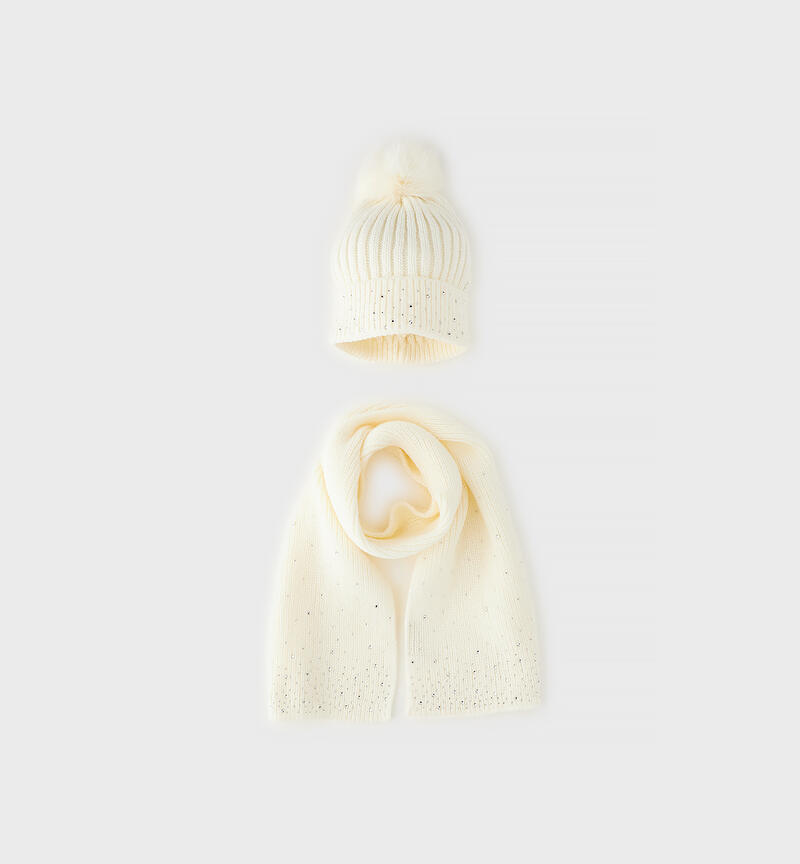 Sciarpa e Cappello bambina PANNA-0112