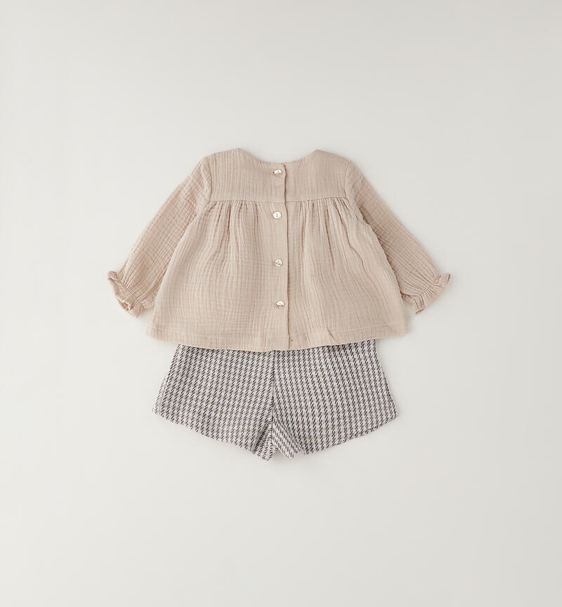 Baby girl coordinated set BEIGE-0434
