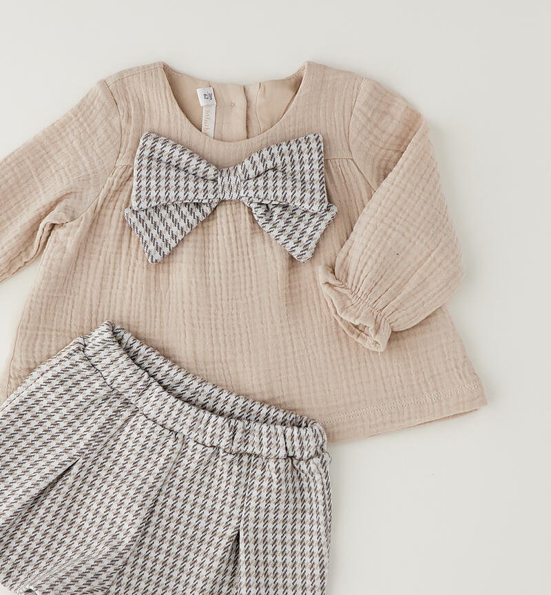 Baby girl coordinated set BEIGE-0434