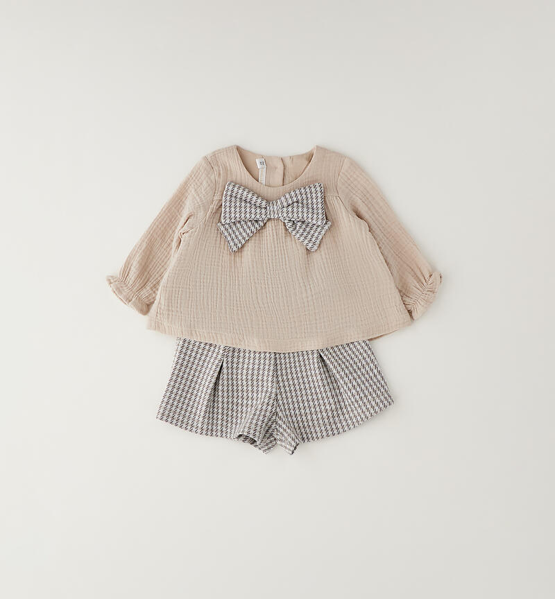 Baby girl coordinated set BEIGE-0434