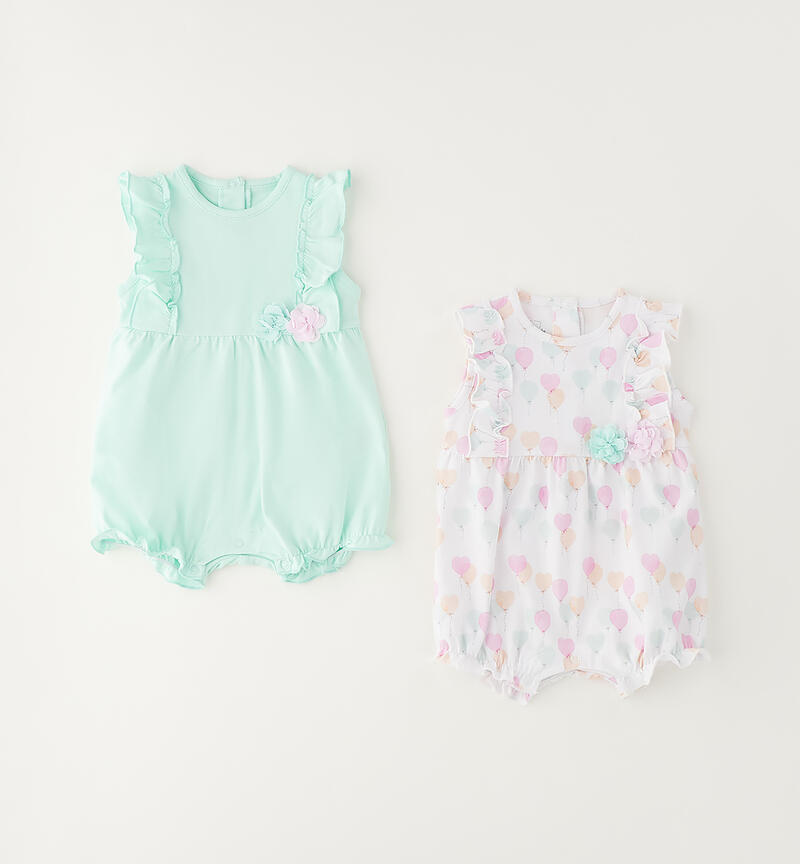 Set Pagliaccetti per neonate BIANCO-ROSA-6BZV