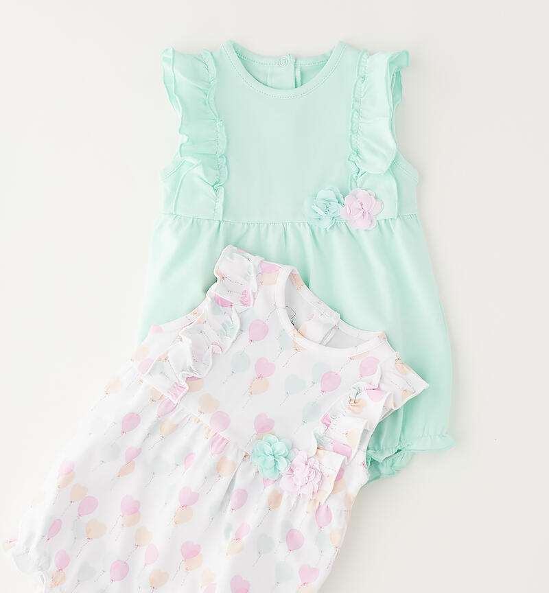 Set Pagliaccetti per neonate BIANCO-ROSA-6BZV