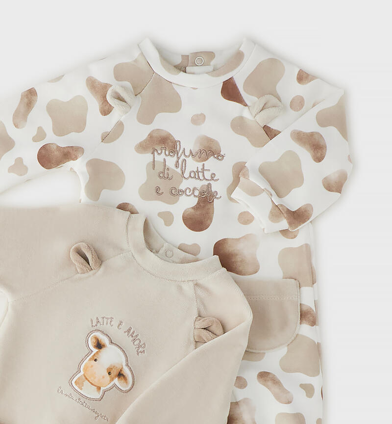 Baby romper set ECRU'-0164