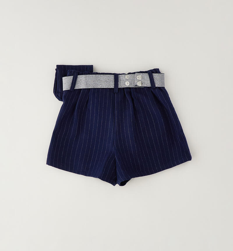 Shorts bambina con cintura NAVY-3854
