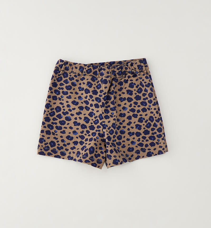 Spotted girls' shorts PANNA-BEIGE-6CEM