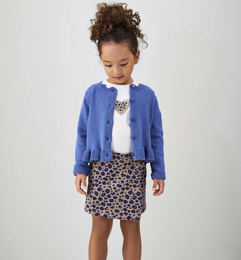 Spotted girls' shorts PANNA-BEIGE-6CEM