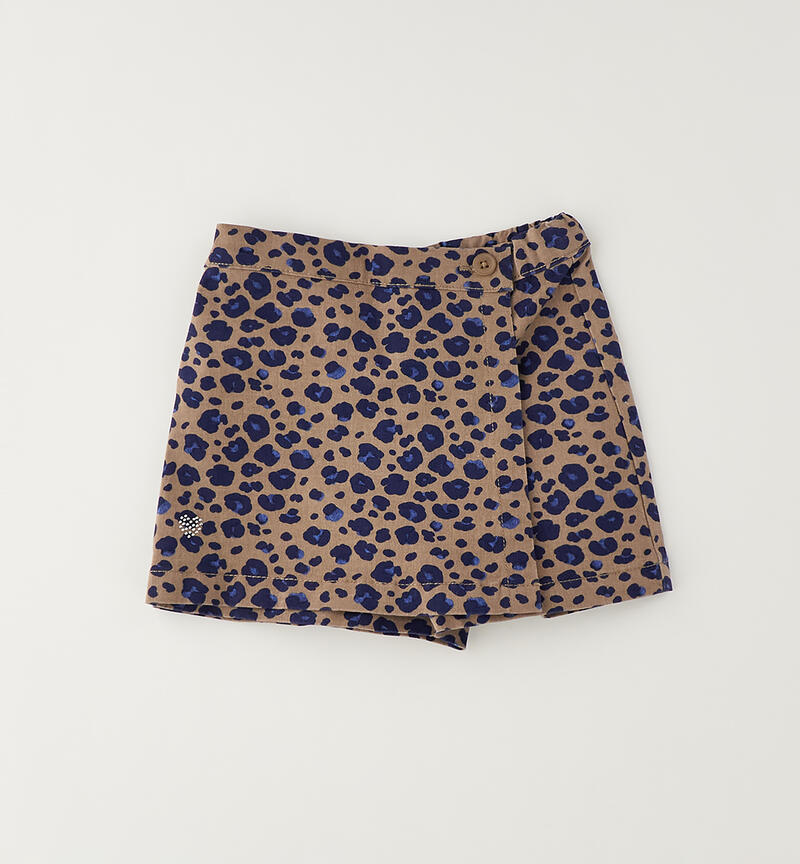 Spotted girls' shorts PANNA-BEIGE-6CEM