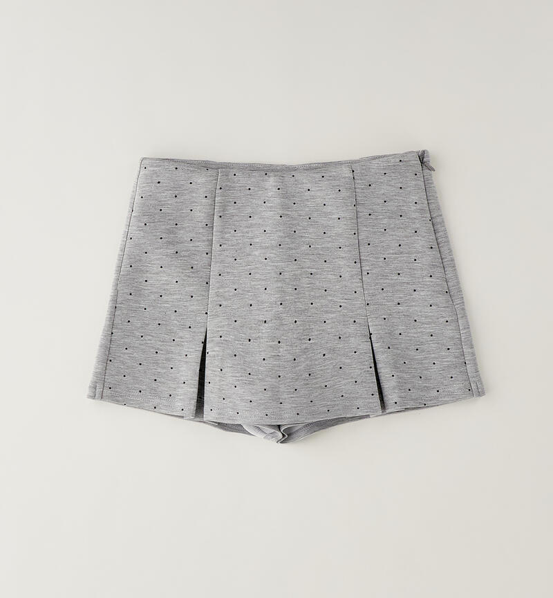 Girls' shorts GRIGIO MELANGE-8992