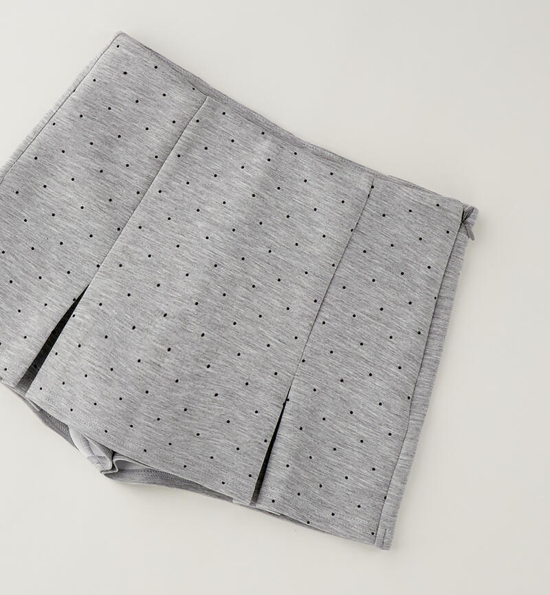 Girls' shorts GRIGIO MELANGE-8992