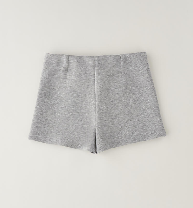 Girls' shorts GRIGIO MELANGE-8992