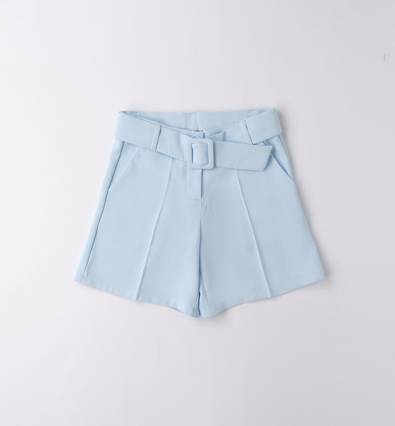 Shorts eleganti bambina LIGHT BLUE-3881