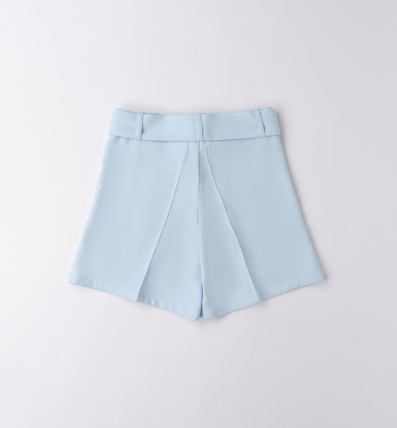 Shorts eleganti bambina LIGHT BLUE-3881