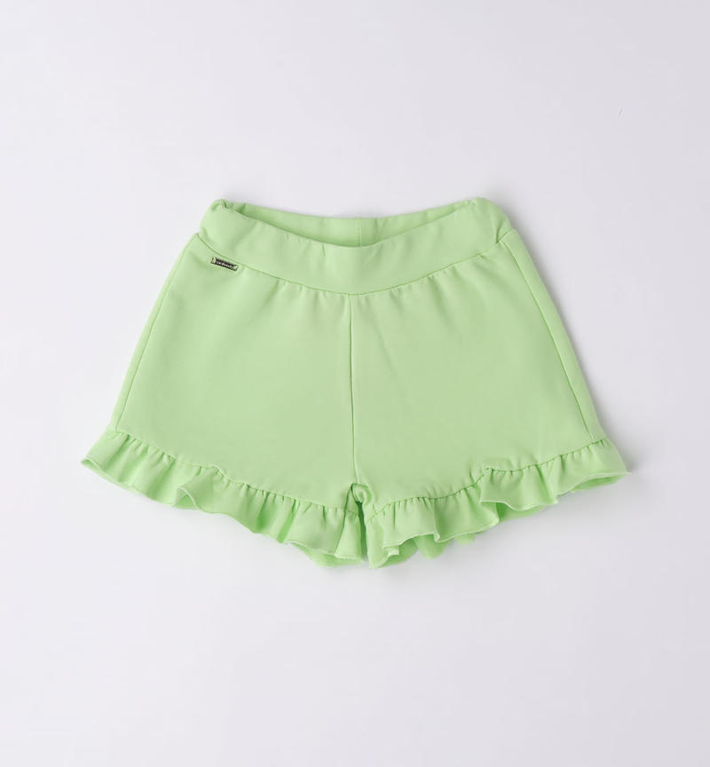 Sarabanda jersey fleece shorts for girls from 9 months to 8 years MINT-5131