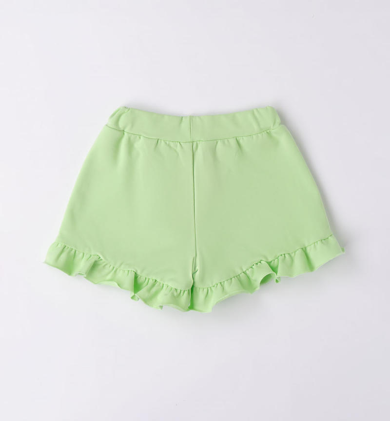 Sarabanda jersey fleece shorts for girls from 9 months to 8 years MINT-5131