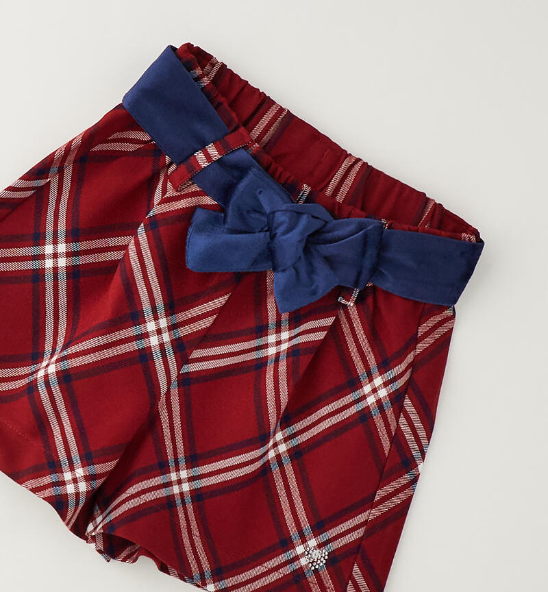 Shorts Natale bambina ROSSO-2549