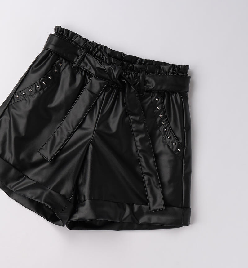 Shorts per ragazza NERO-0658