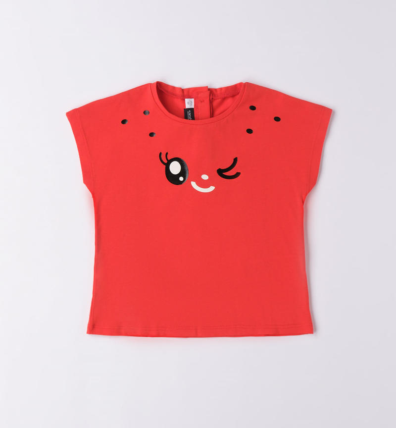 Sarabanda fun T-shirt for girls from 9 months to 8 years ROSSO-2235