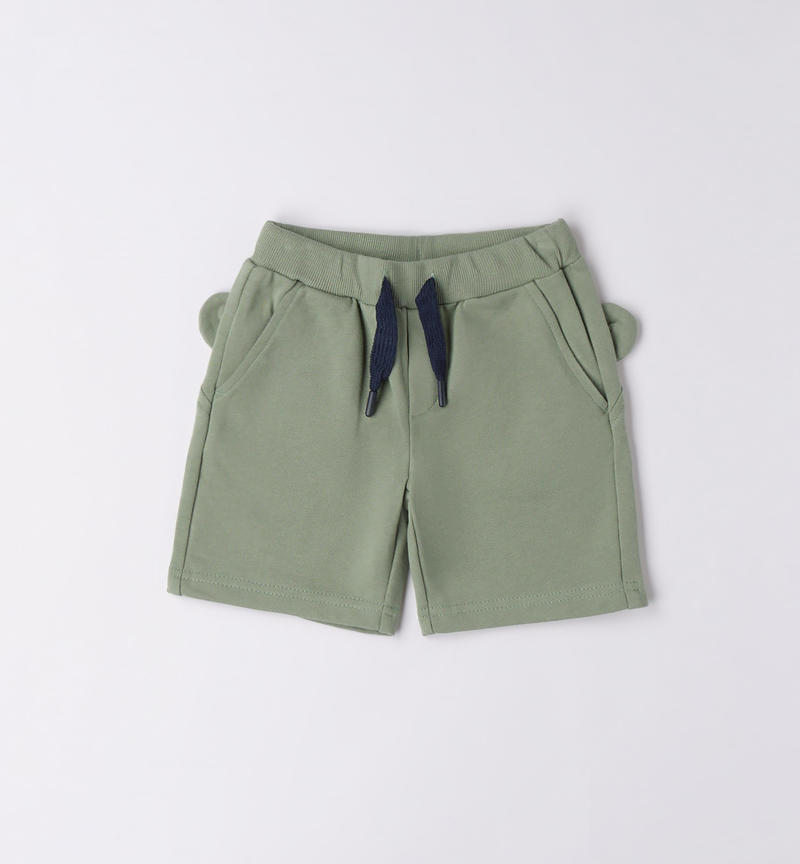 Sarabanda fun shorts for boys from 9 months to 8 years VERDE SALVIA-4715