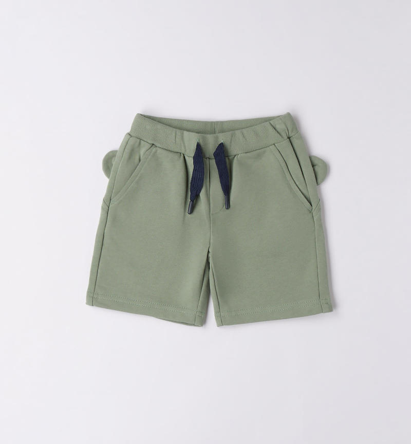 Sarabanda fun shorts for boys from 9 months to 8 years VERDE SALVIA-4715