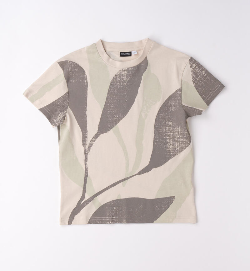 T-shirt 100% cotone ragazzo ECRU'-0432