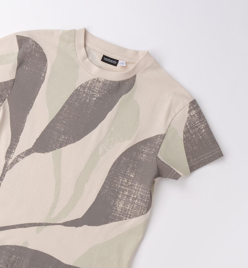 T-shirt 100% cotone ragazzo ECRU'-0432