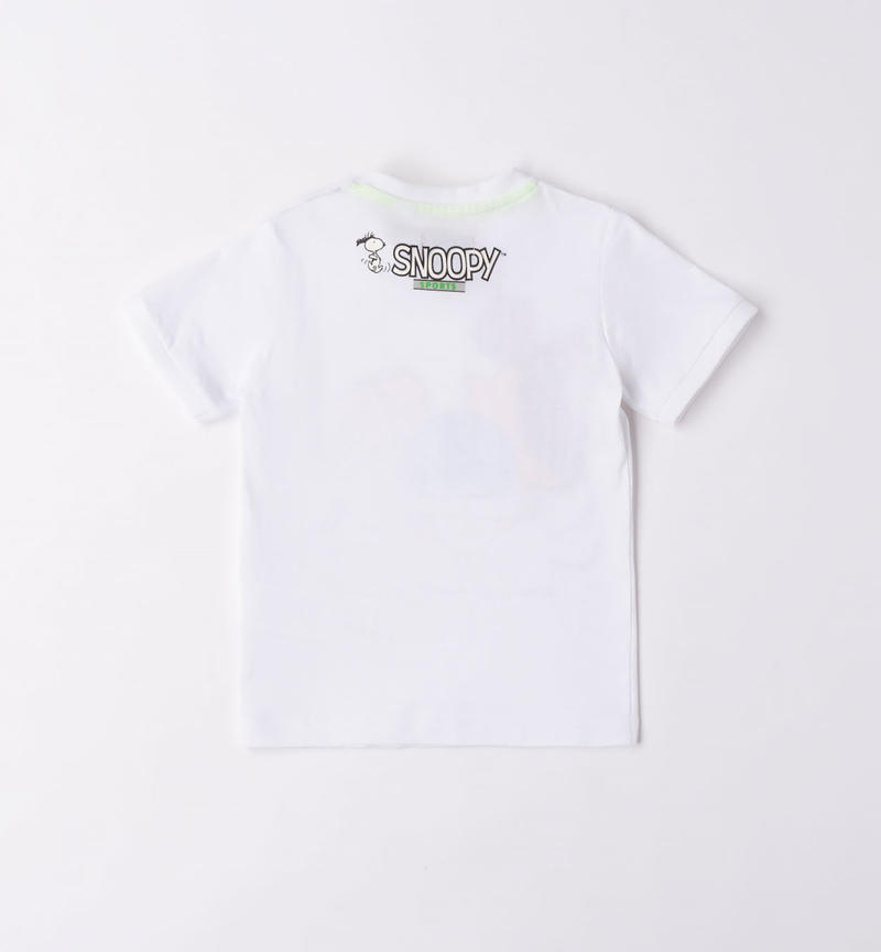 Sarabanda 100% cotton Snoopy t-shirt for boys from 9 months to 8 years BIANCO-0113