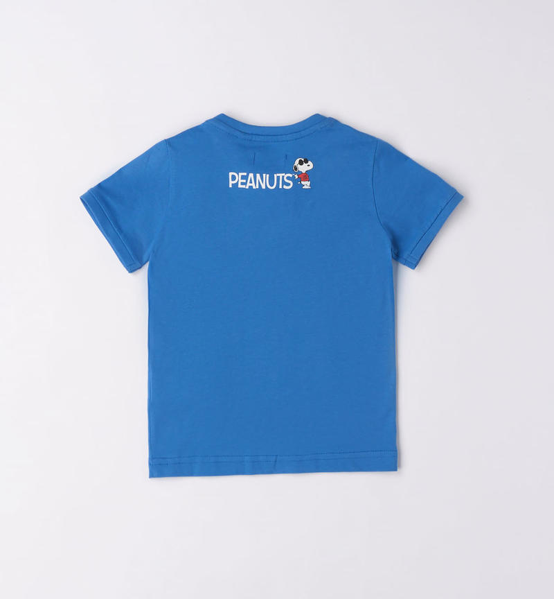 Sarabanda 100% cotton Snoopy t-shirt for boys from 9 months to 8 years ROYAL CHIARO-3734