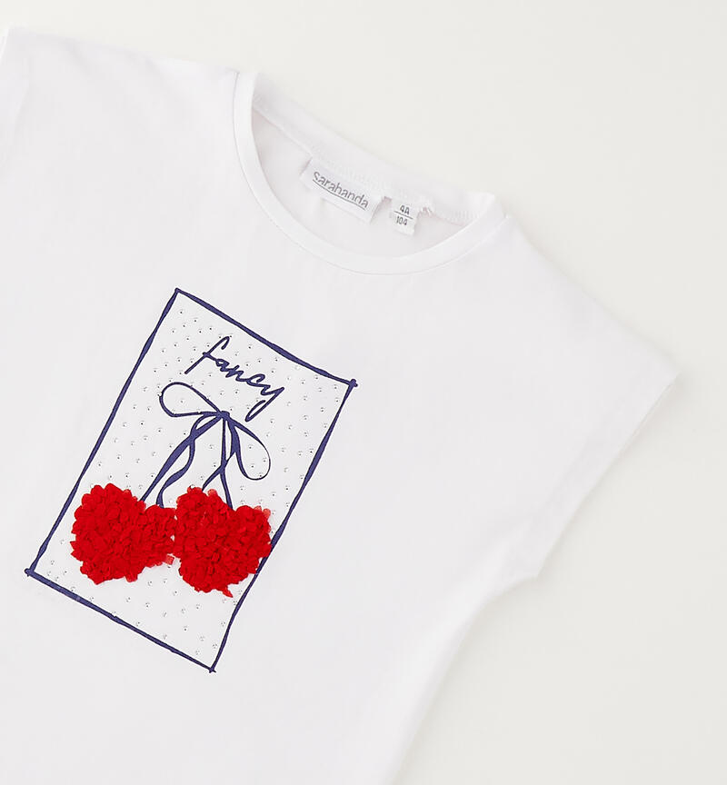 White girls' T-shirt BIANCO-0113