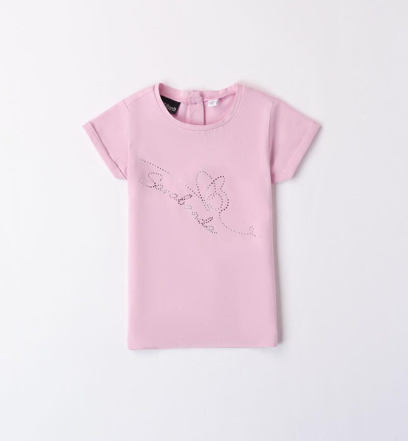 Girls' short-sleeved T-shirt LAVANDA-2755