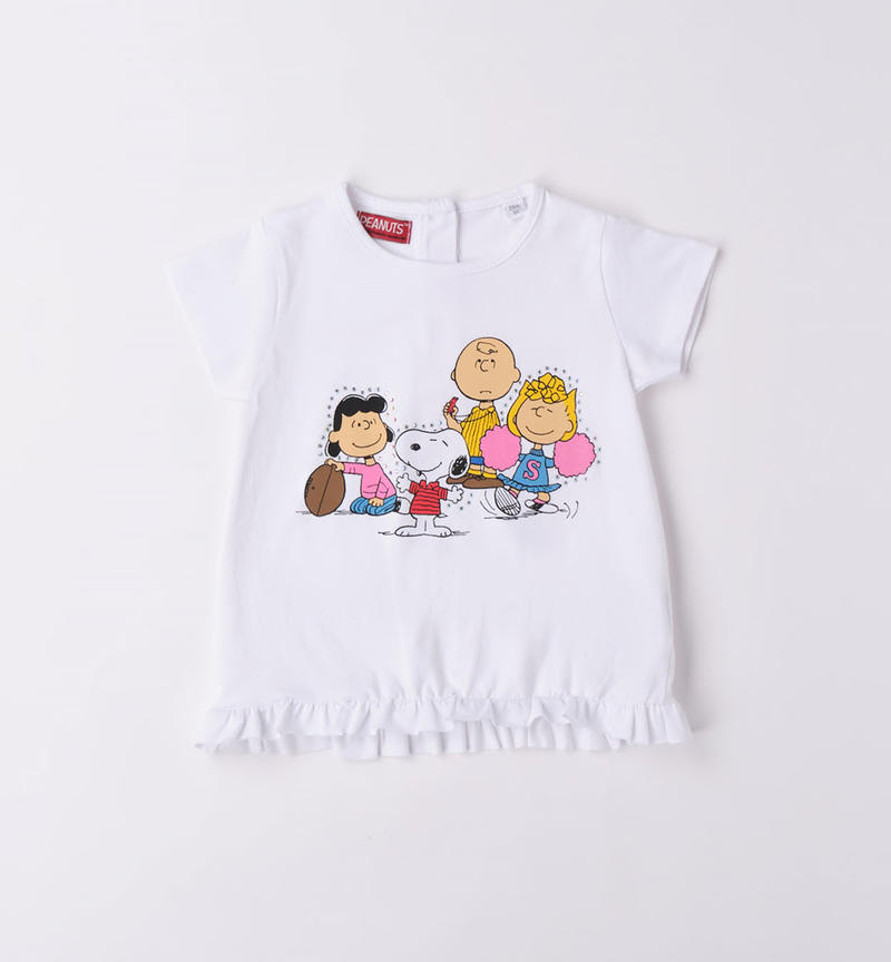 T-shirt bambina Peanuts da 9 mesi a 8 anni Sarabanda BIANCO-MULTICOLOR-8438
