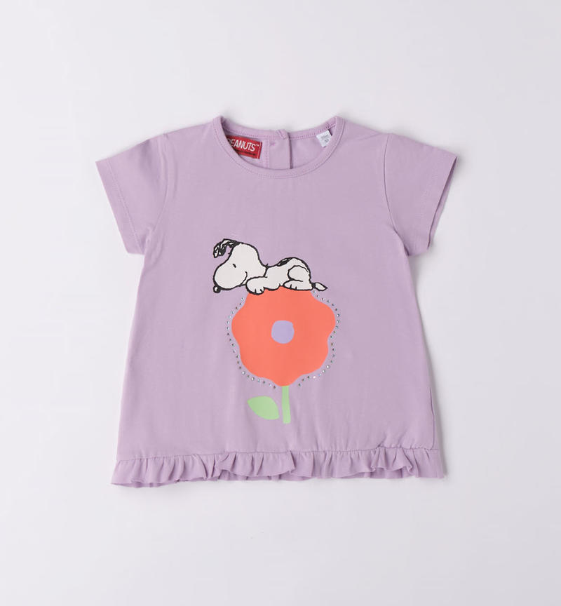 Sarabanda Peanuts T-shirt for girls from 9 months to 8 years LILLA-3321