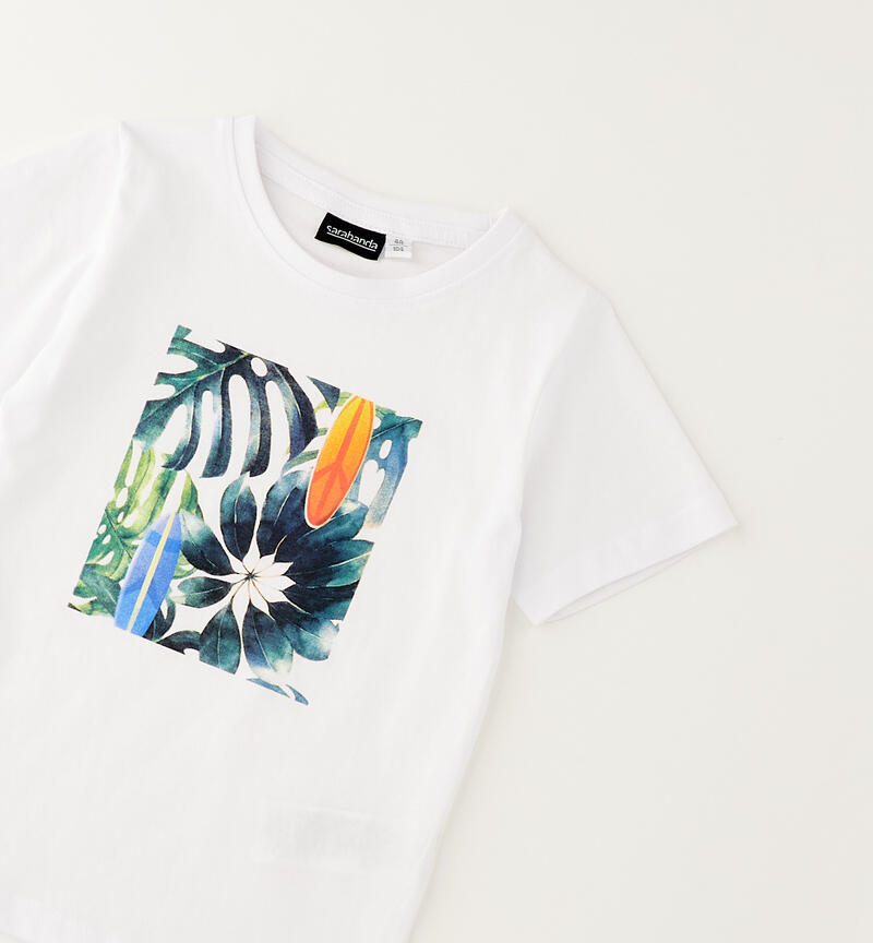 T-shirt bambino 100% cotone BIANCO-0113